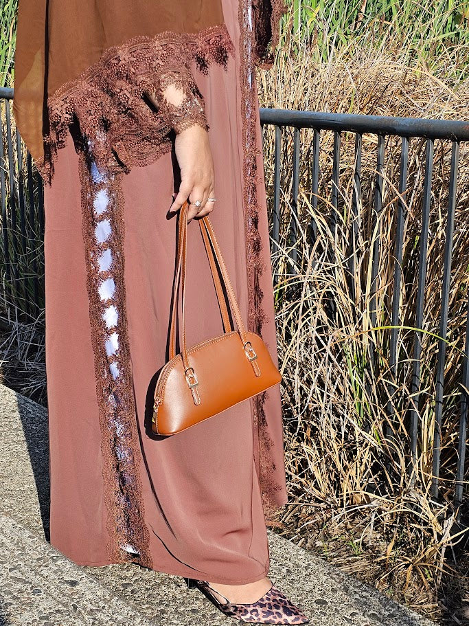 Chocolate Brown Lace- Qahwa