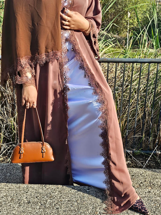 Chocolate Brown Lace- Qahwa