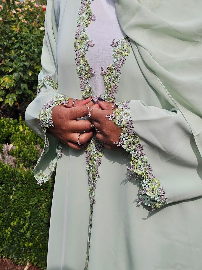Mint Green Lace- Rawdah